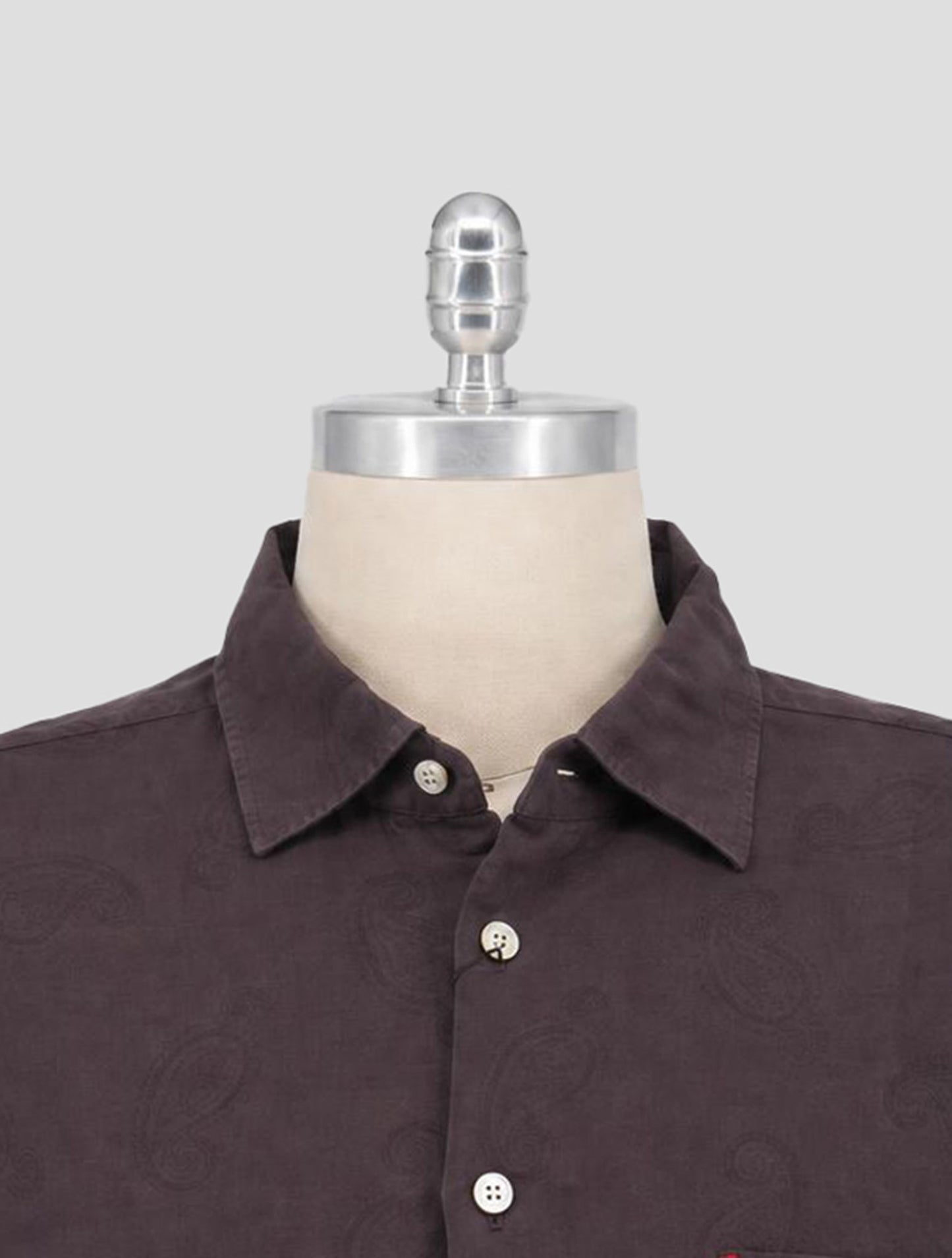 Kiton Brown Cotton Linen Shirt