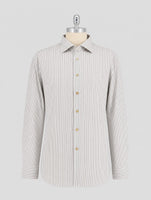 Kiton Blue Beige White Cotton Shirt