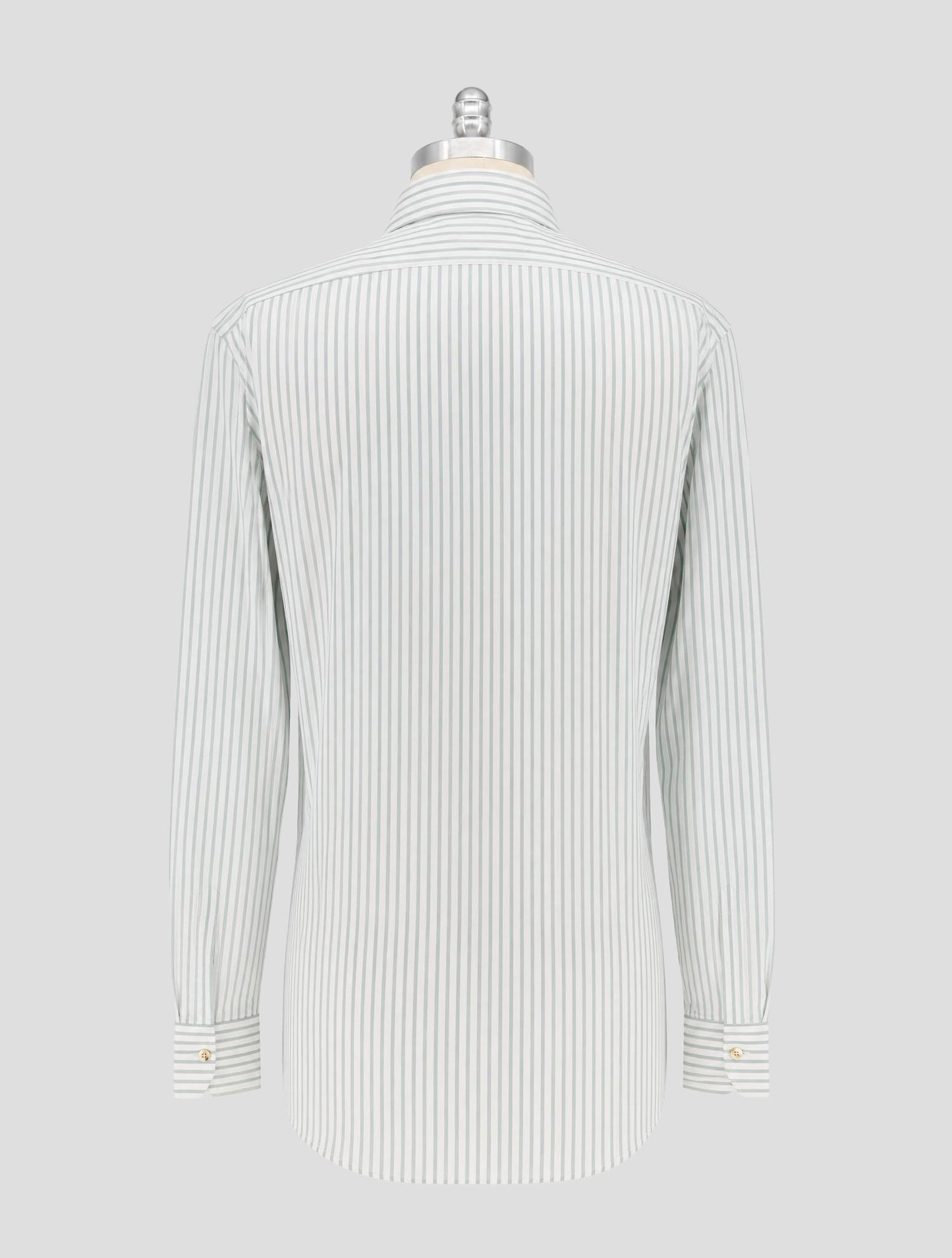 Kiton Green White Cotton Shirt