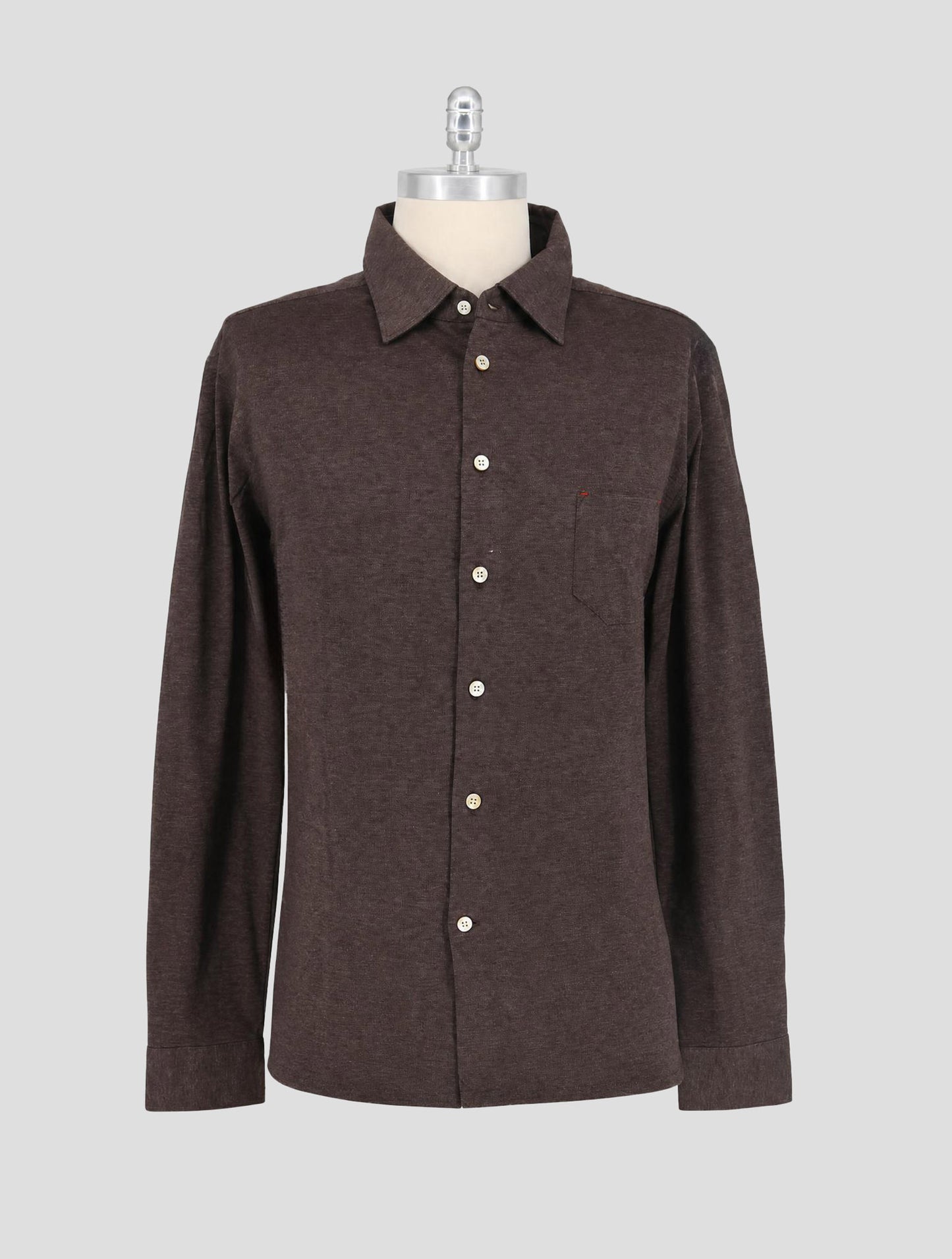 Kiton Brown Cotton Shirt