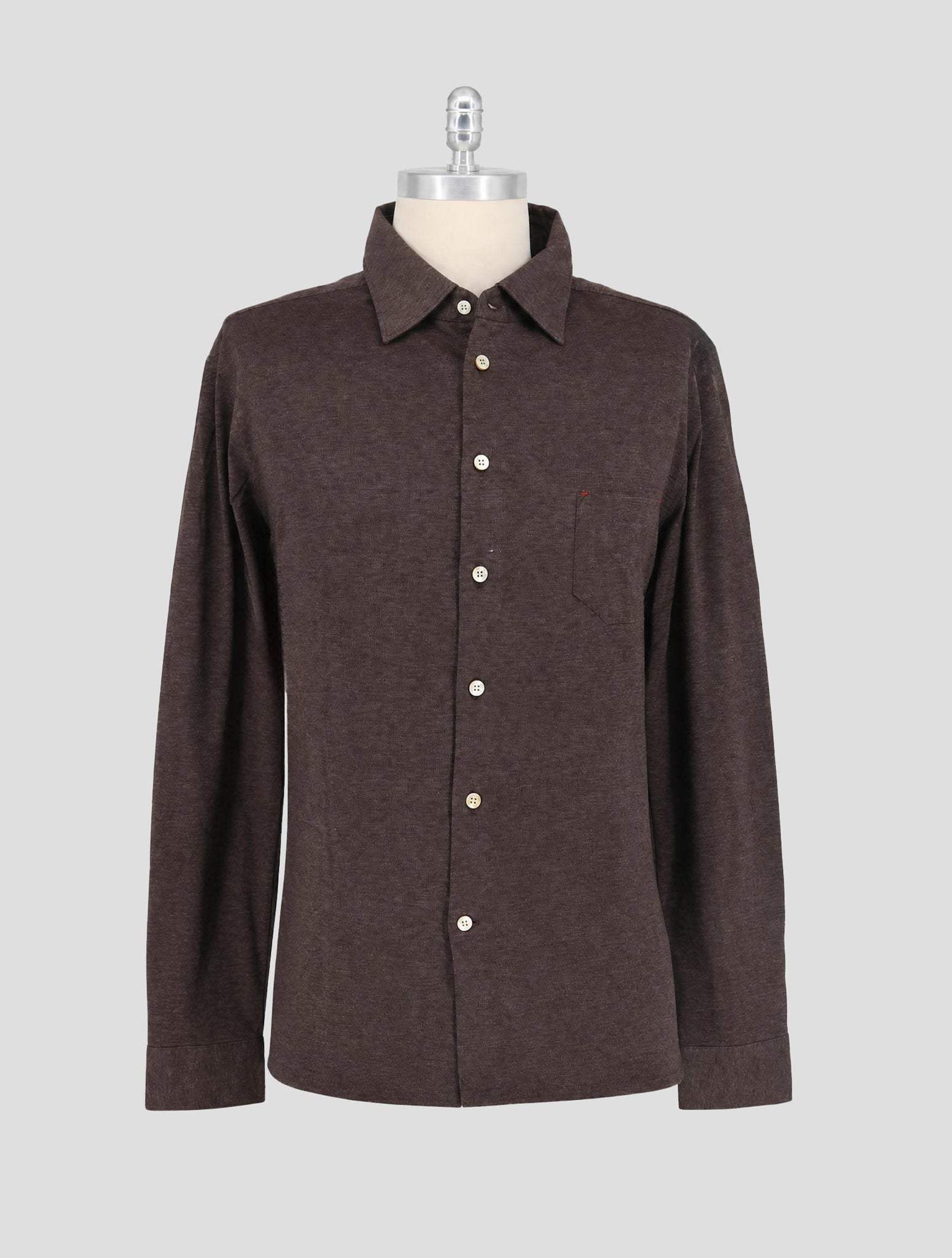 Kiton Brown Cotton Shirt