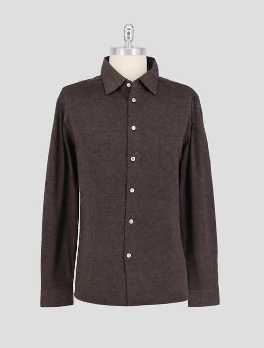 Kiton Brown Cotton Shirt