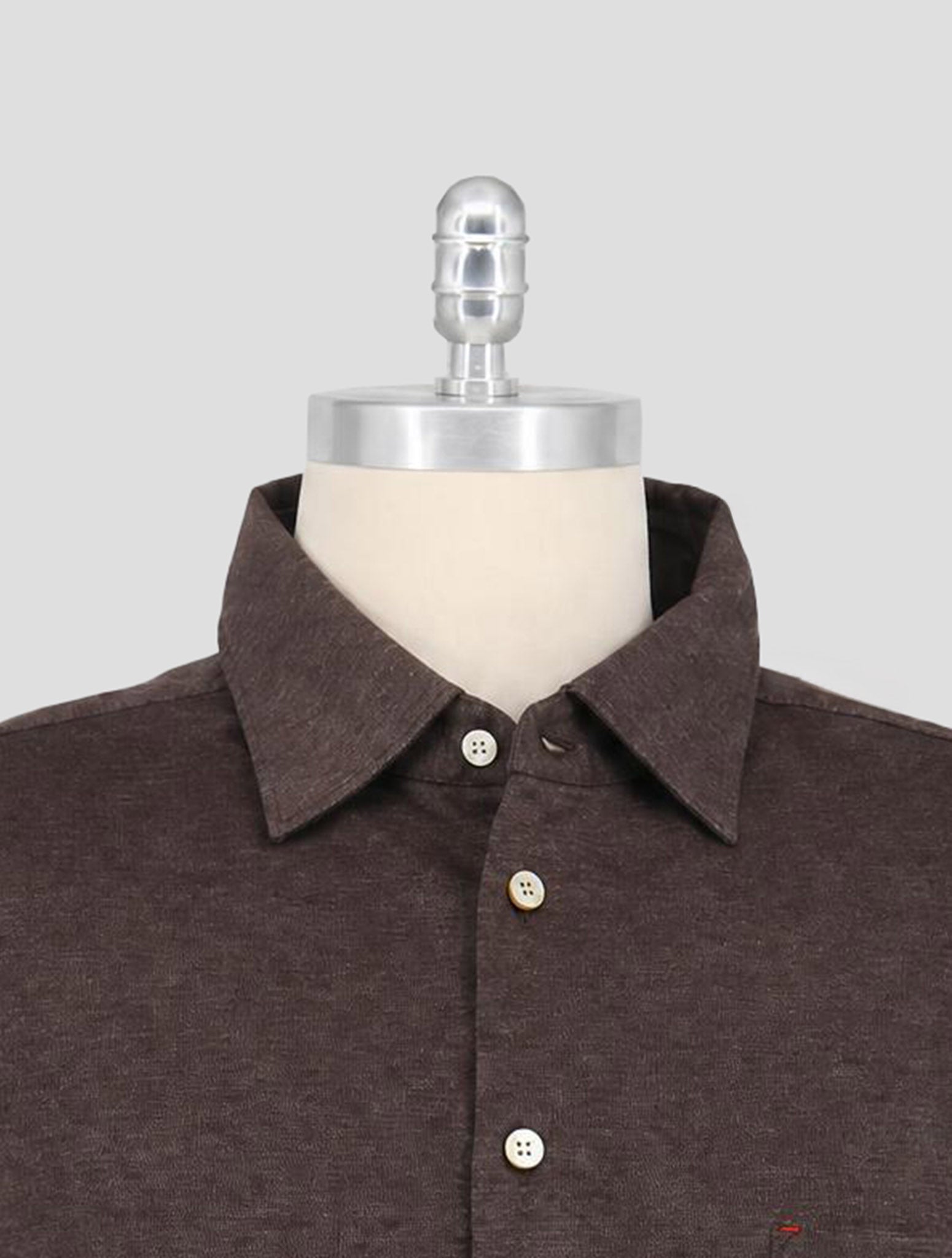 Kiton Brown Cotton Shirt