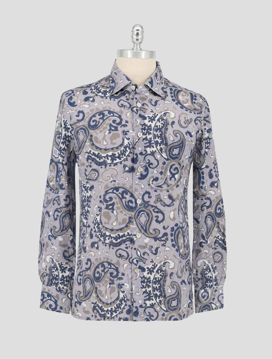 Kiton Multicolor Cotton Shirt