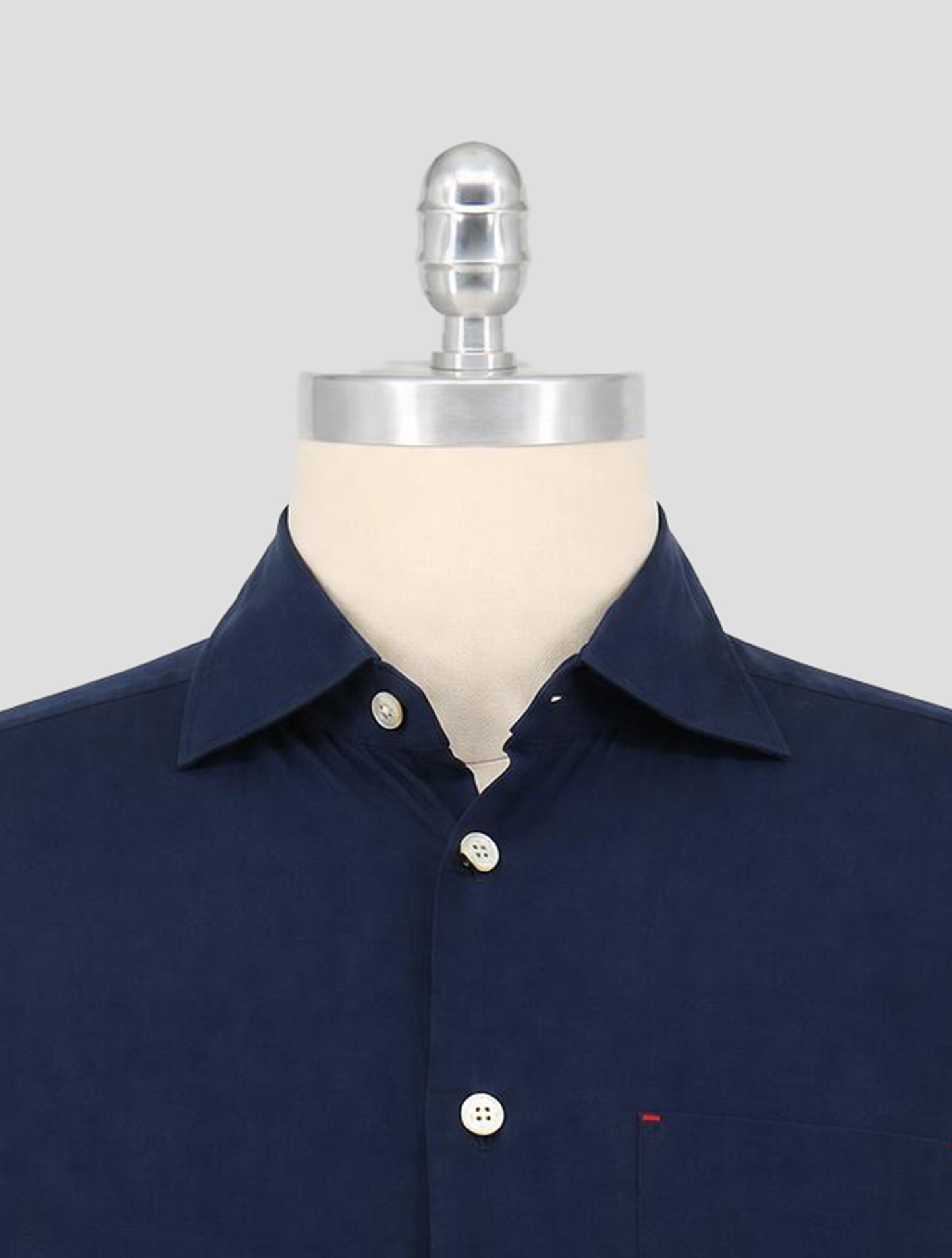 Kiton Blue Cotton Shirt
