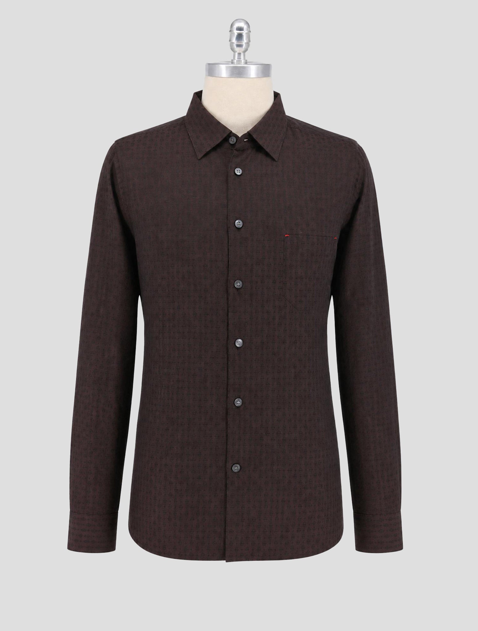 Kiton Brown Cotton Shirt