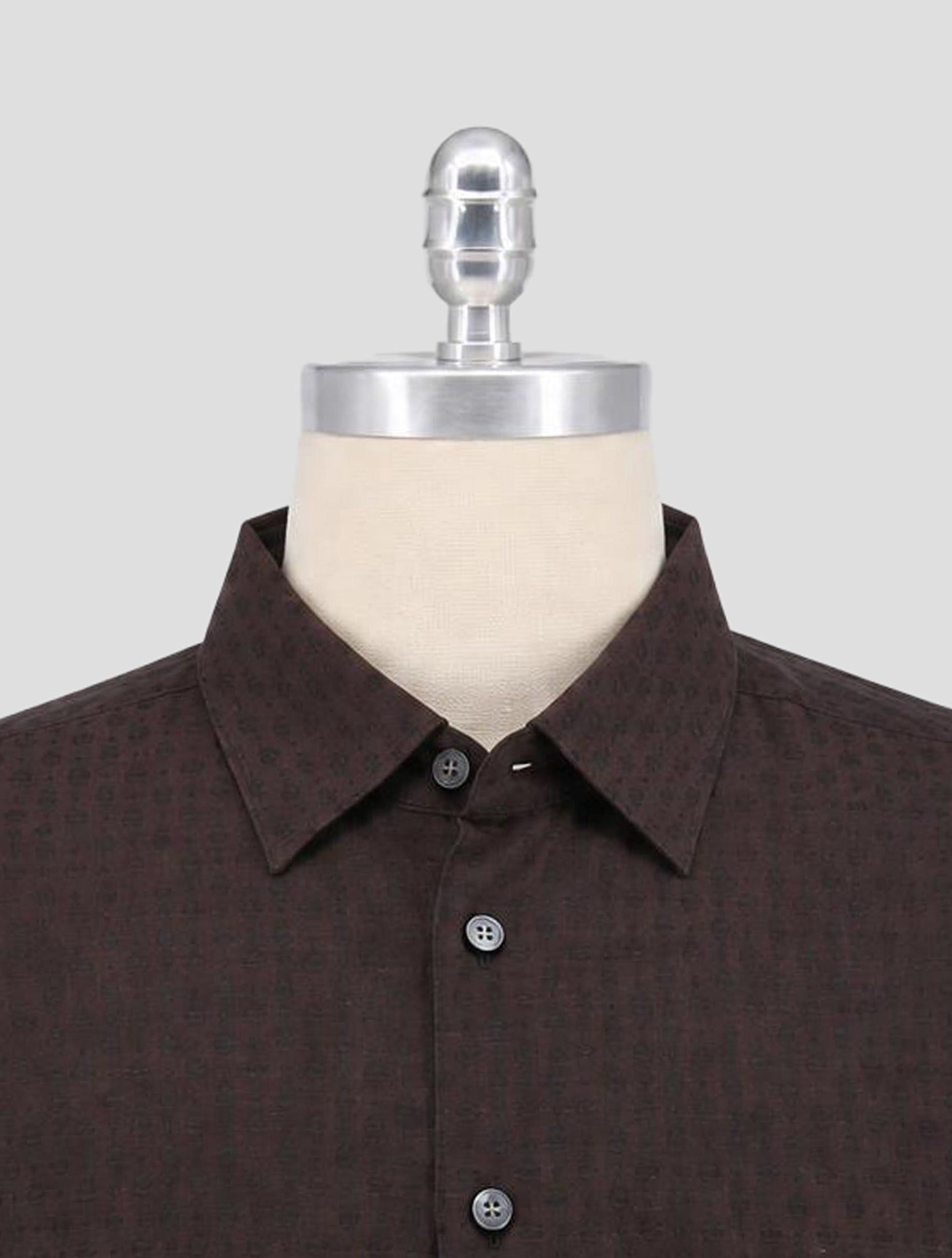 Kiton Brown Cotton Shirt