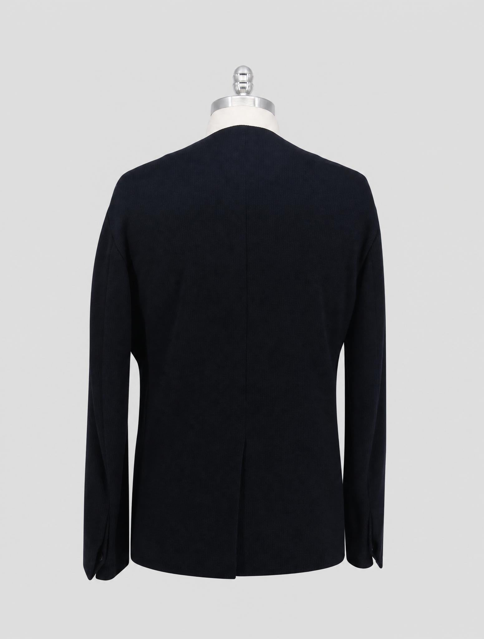 Kiton Knt Blue Cashmere Cotto Blazer