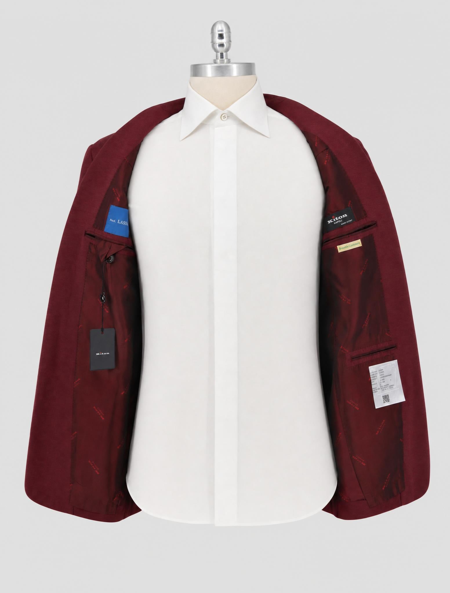 Kiton Burgundy Cashmere Blazer