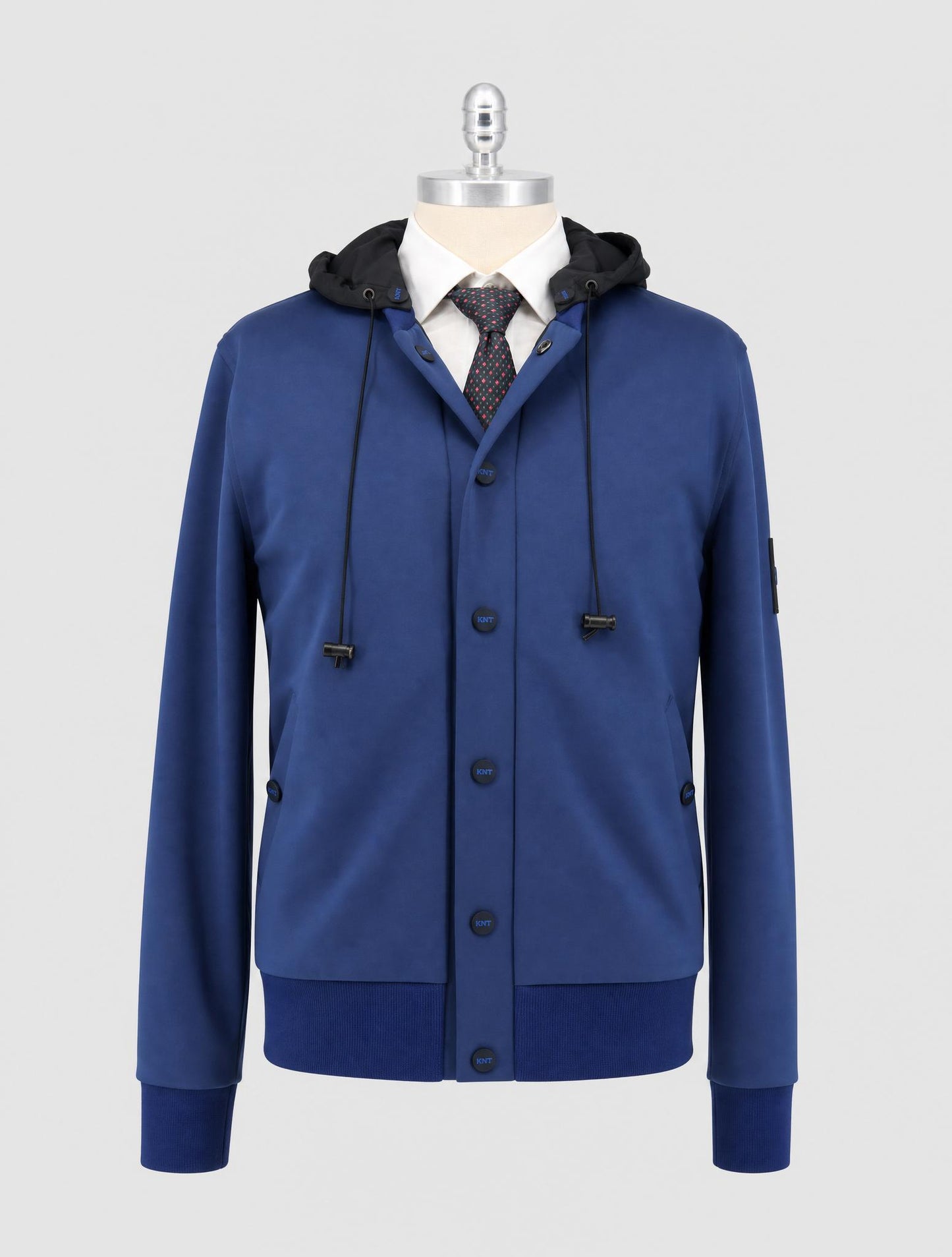Kiton Knt Blue Pl Cotton Ea Coat