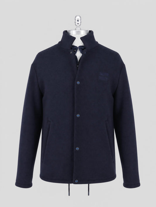 Kiton Knt Blue Navy Virgin Wool Pa Cashmere Coat