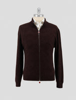 Kiton Brown Cashmere Sweater Full Zip