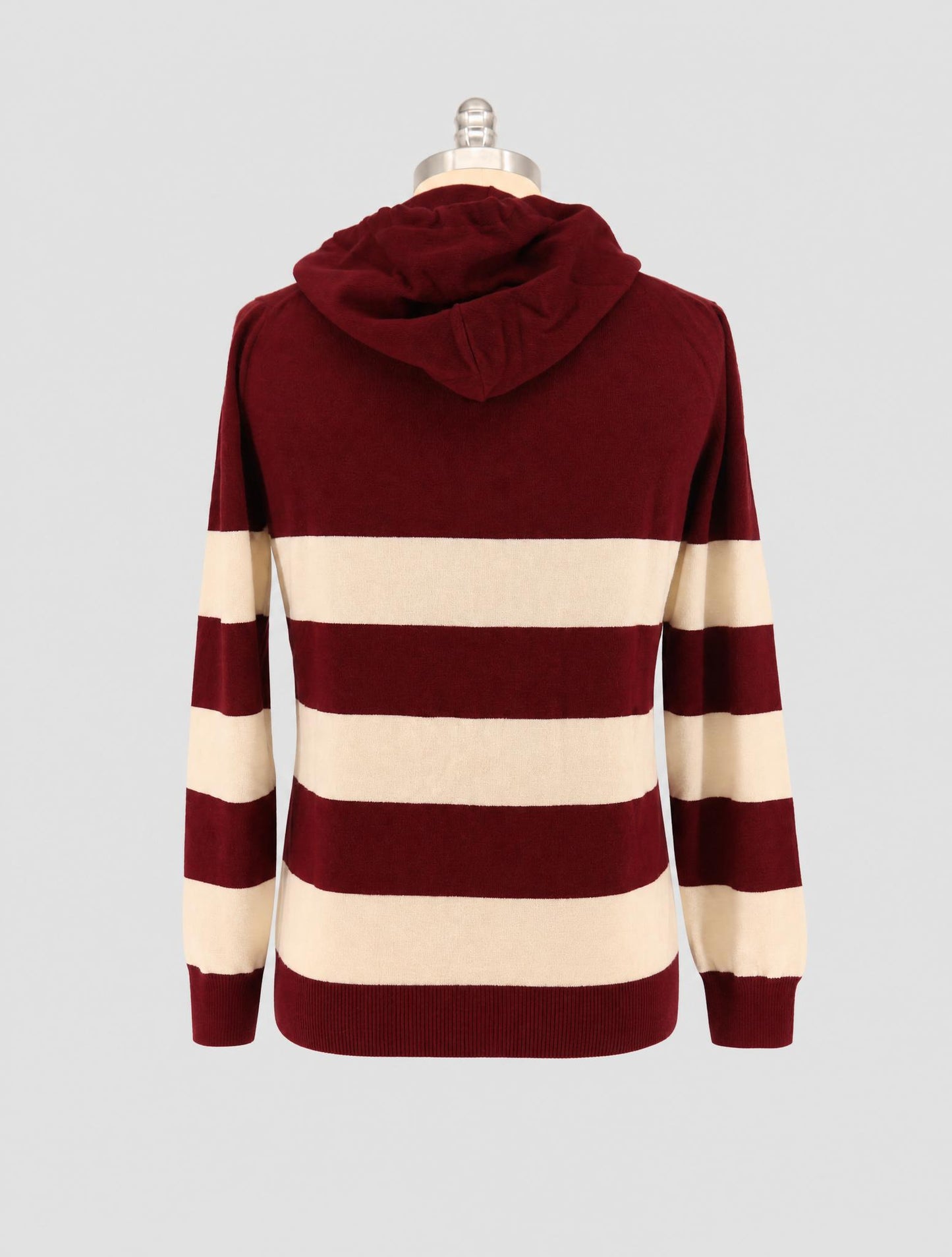 Kiton Burgundy White Cashmere Sweater Full Zip