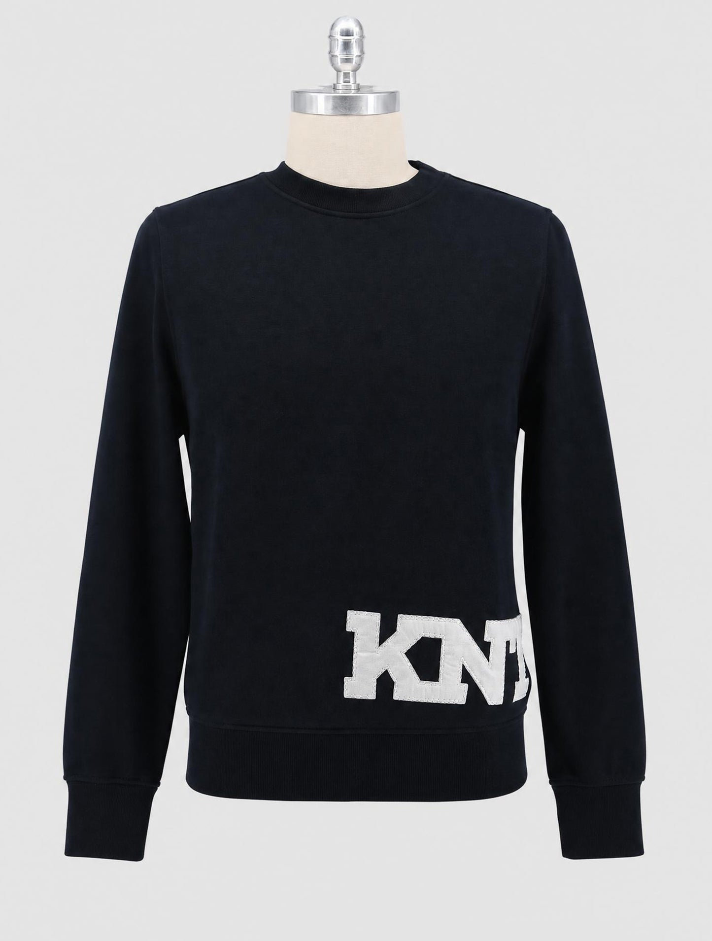 Kiton Knt Black Cotton Sweater Crewneck