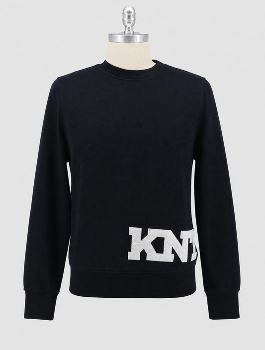 Kiton Knt Black Cotton Sweater Crewneck