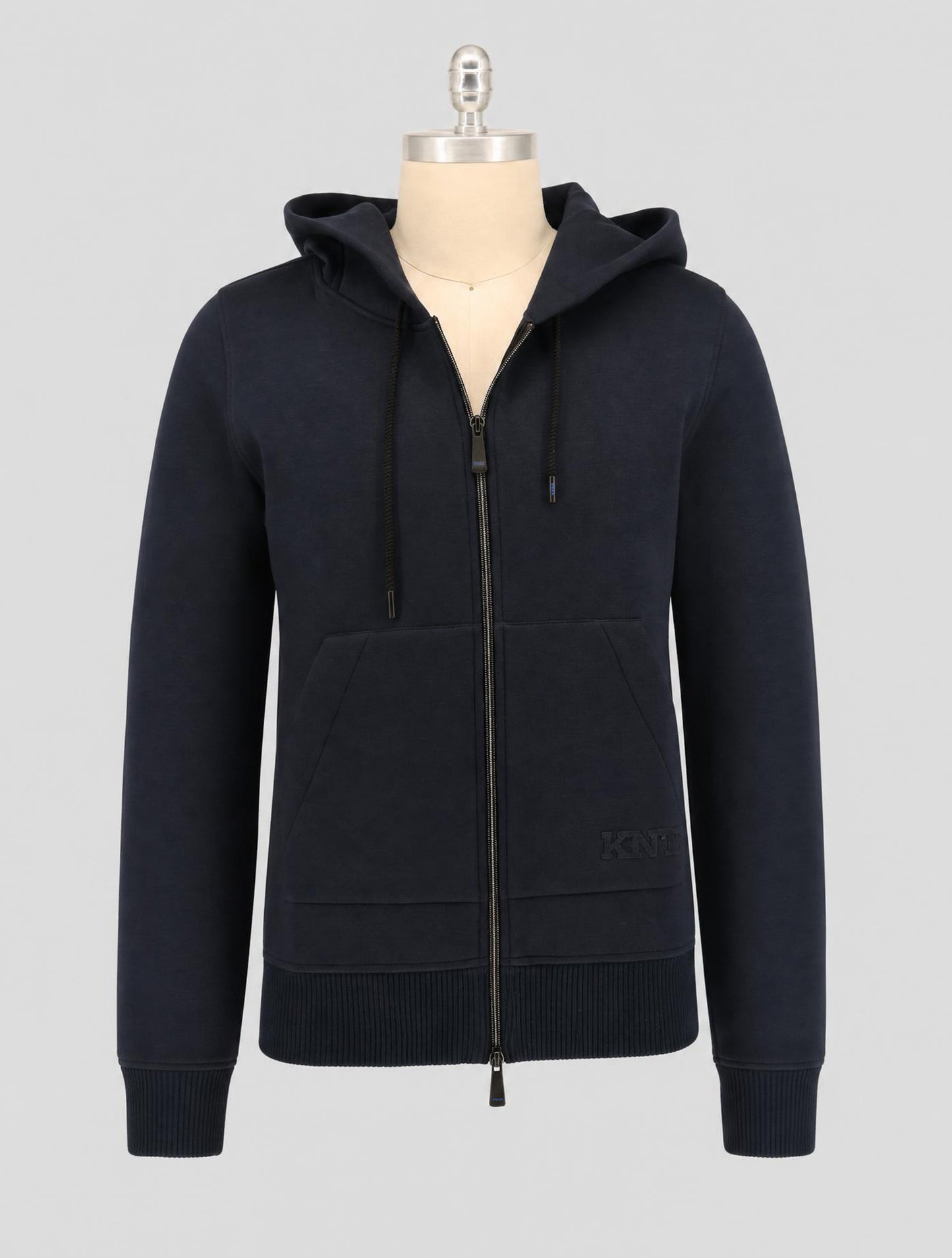 Kiton Blue Viscose Ea Sweater Hoodie