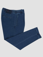 Kiton Blue Cotton Wool Pl Ea Pants