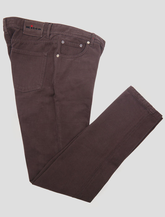 Kiton Brown Cotton Cashmere  Jeans