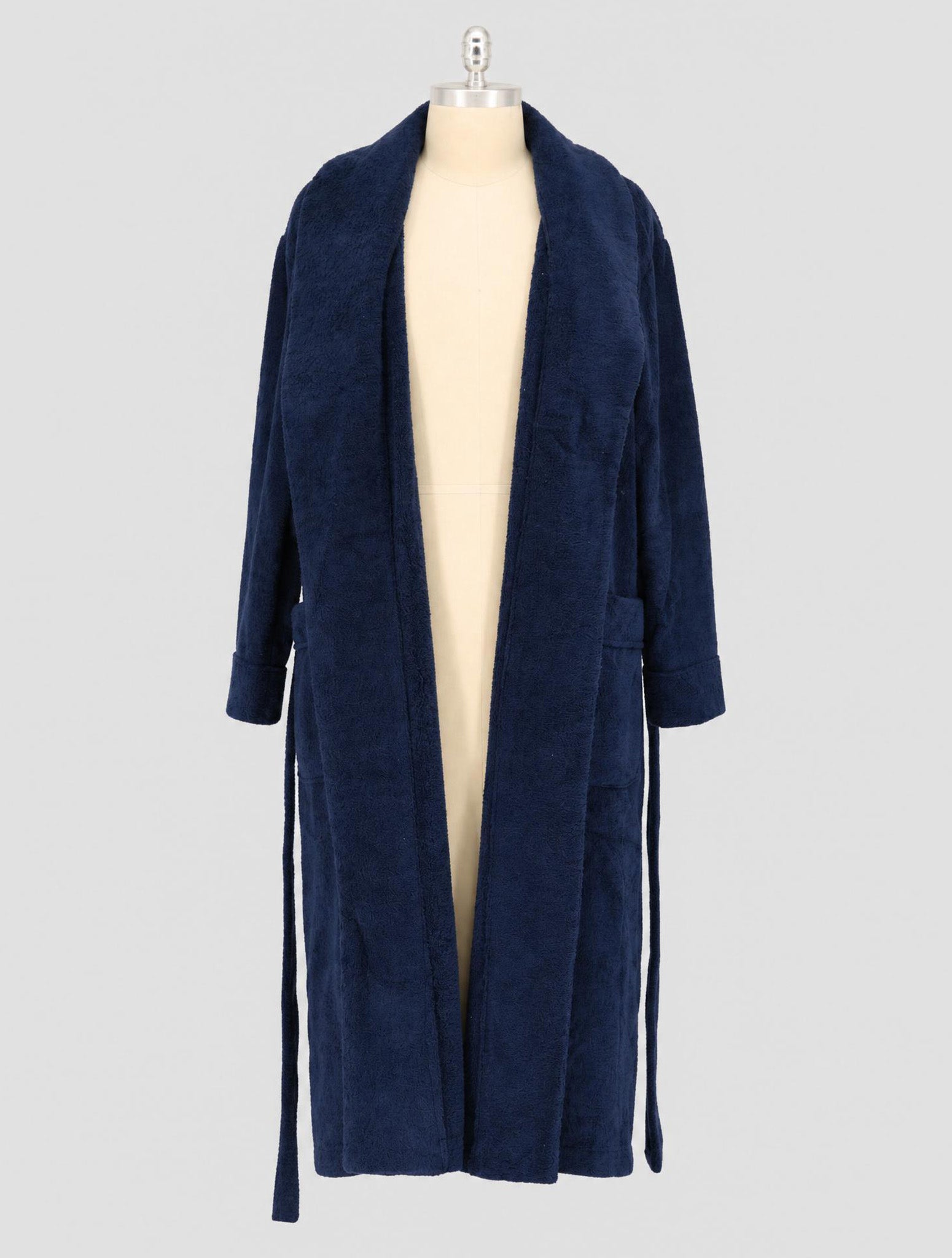 Kiton Blue Cotton Dressing Gown