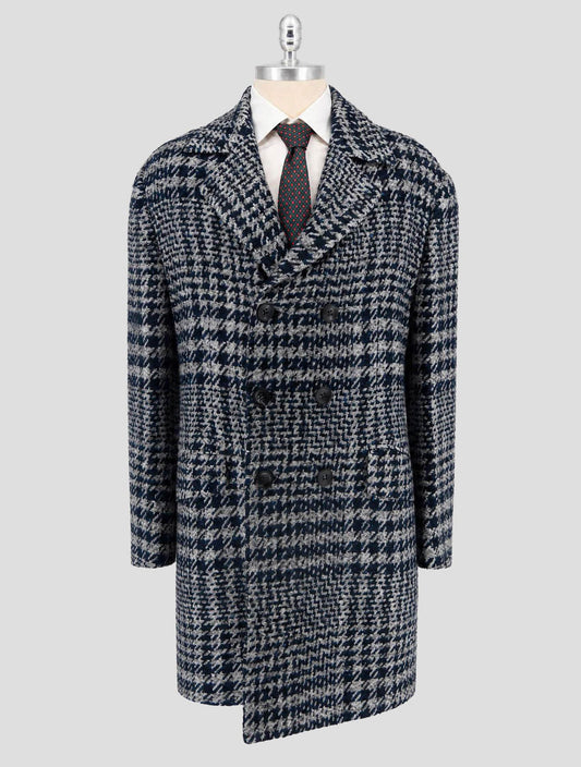 Kiton Multicolor Virgin Wool Cashmere Overcoat