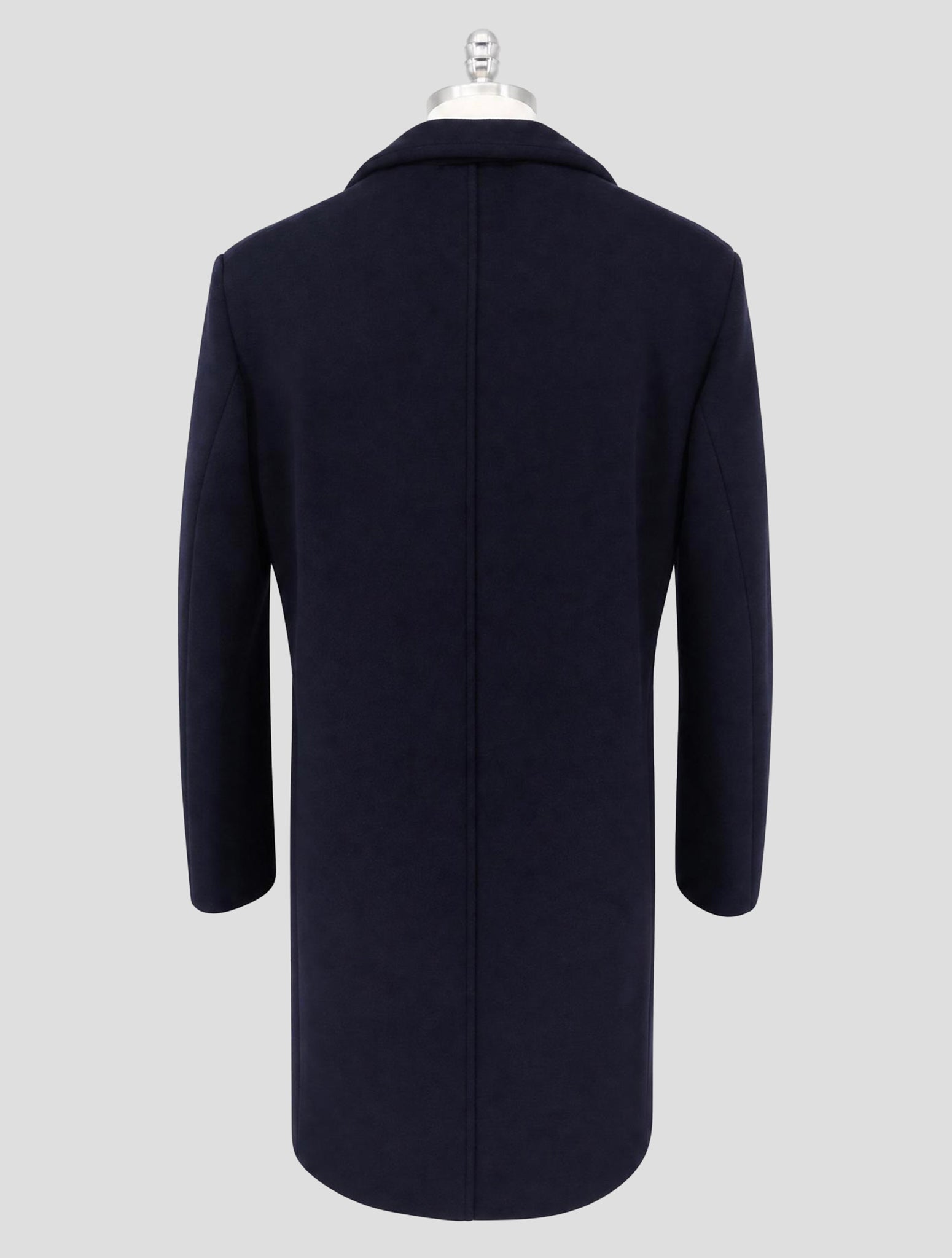 Kiton Knt Blue Virgin Wool pa Cashmere Overcoat