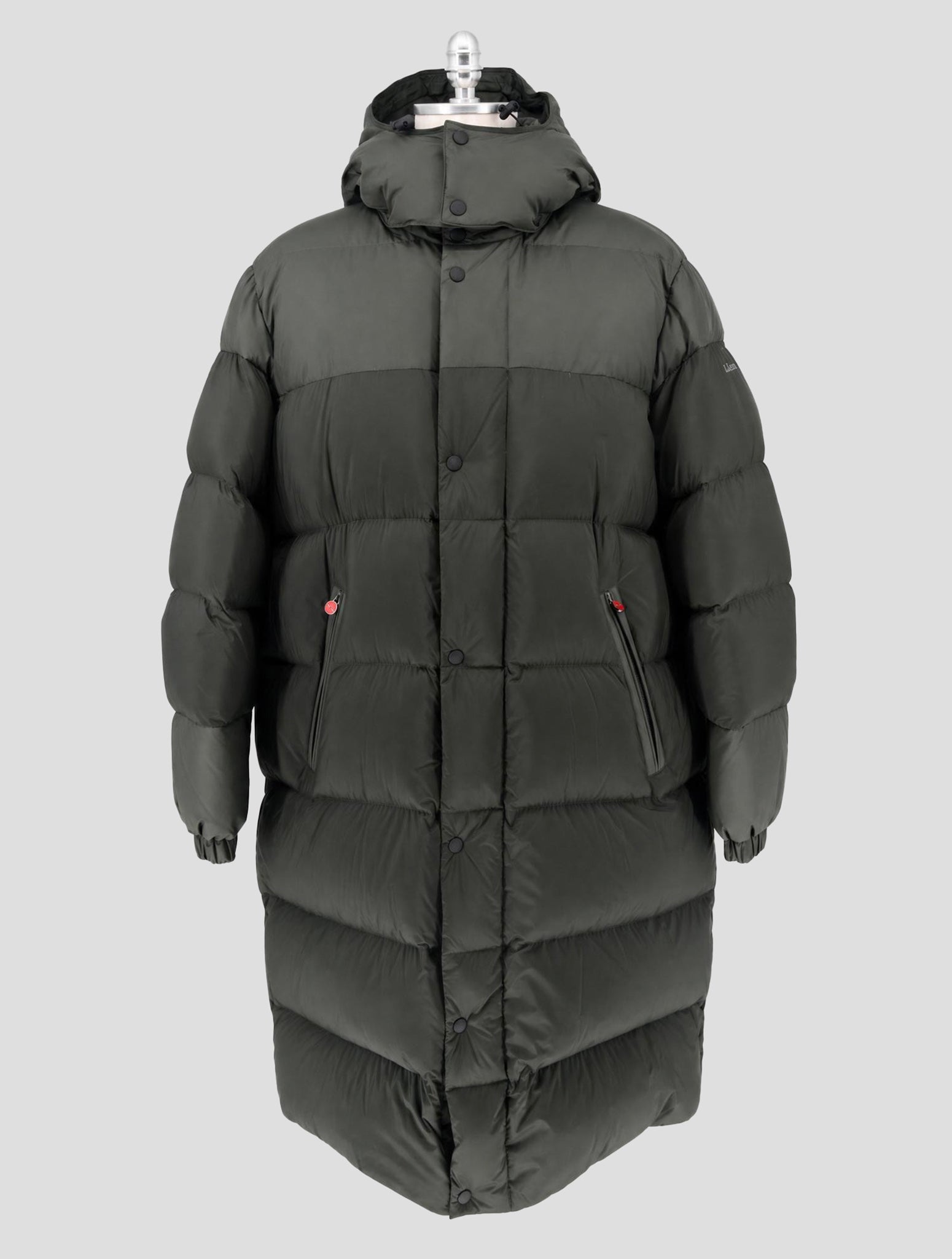 Kiton Green Pa  Pu Overcoat