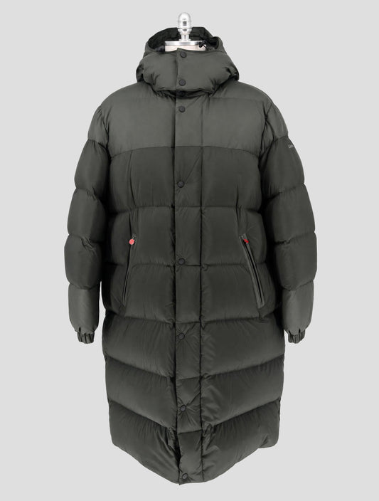 Kiton Green Pa  Pu Overcoat