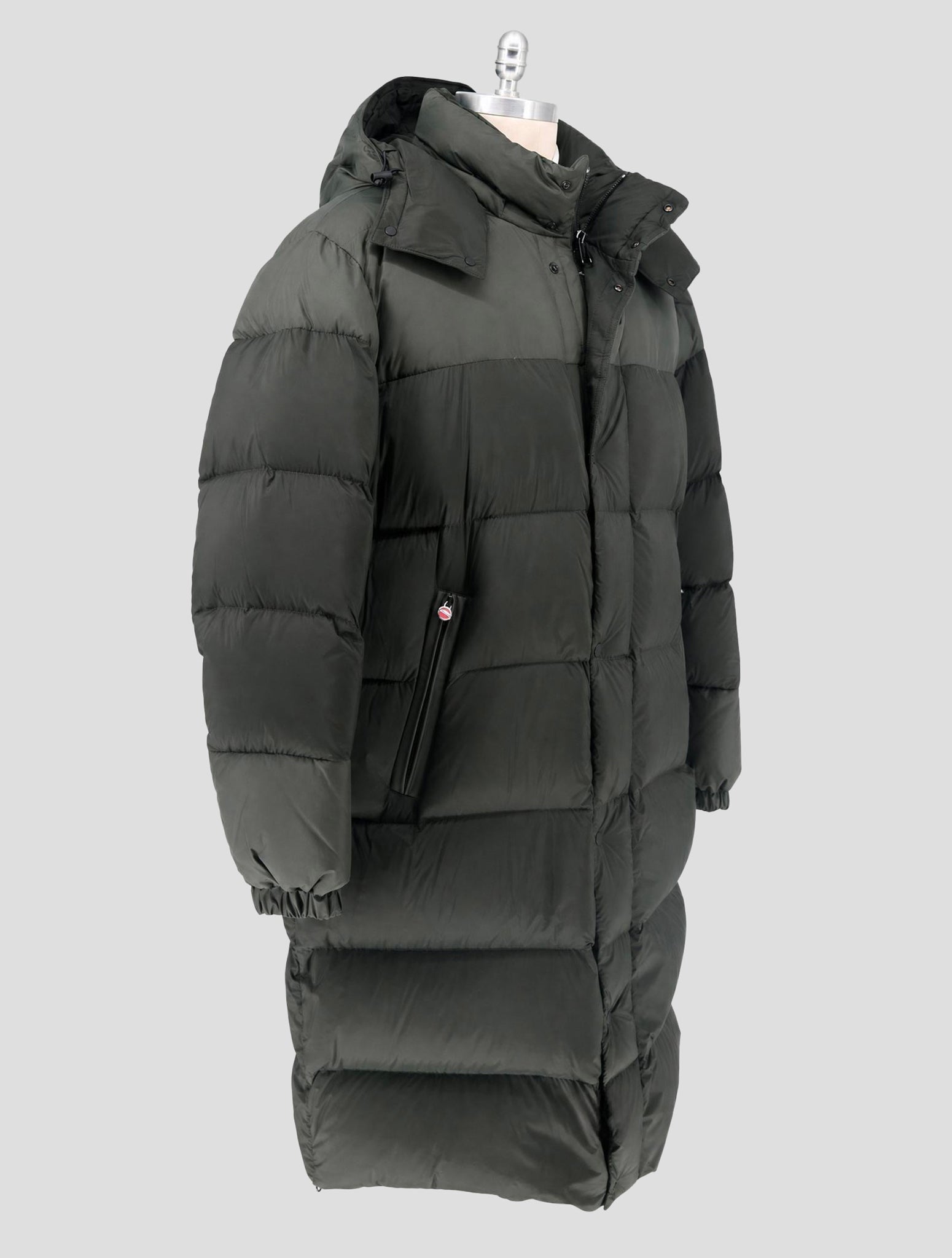 Kiton Green Pa  Pu Overcoat