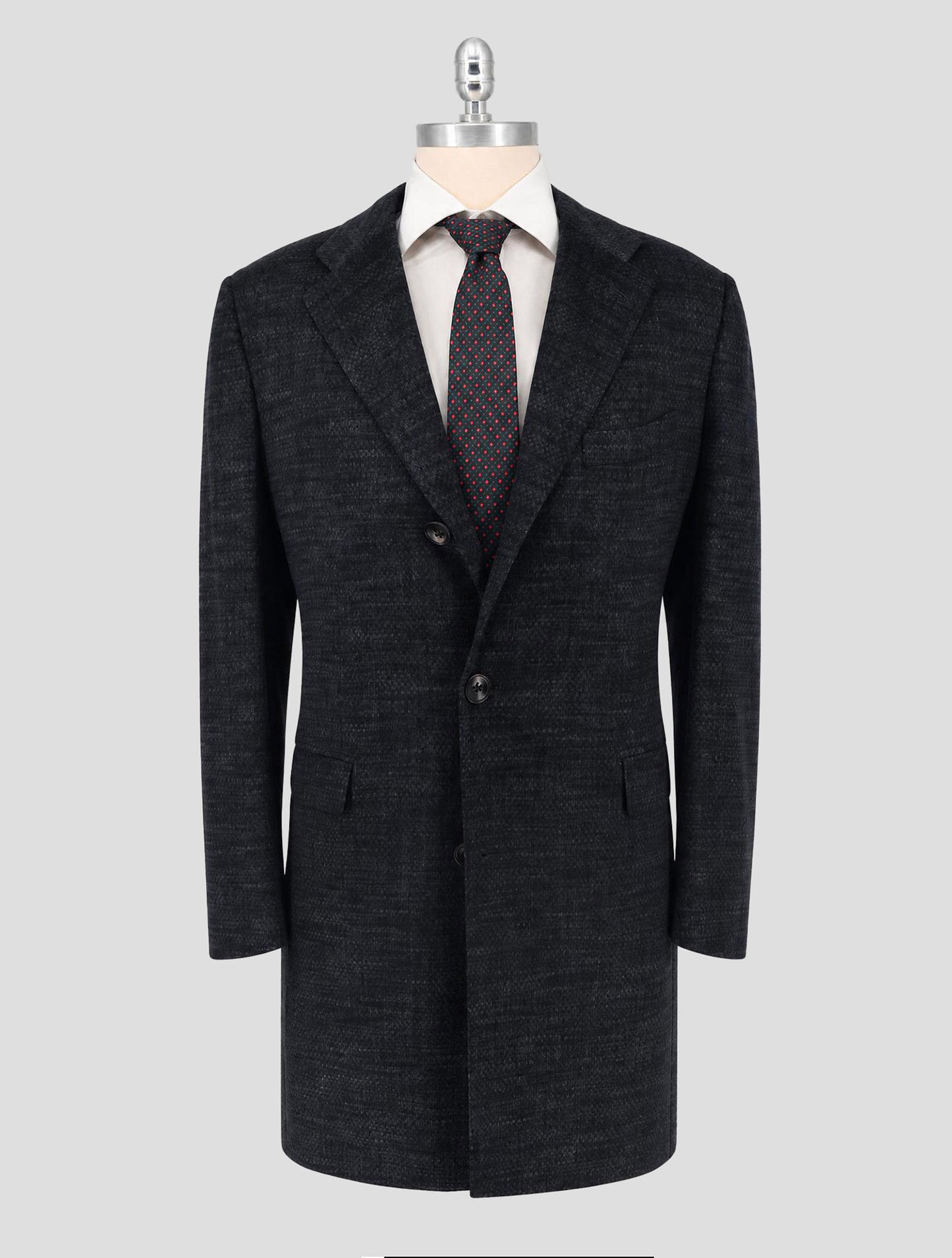Kiton Dark Gray Cashmere Overcoat
