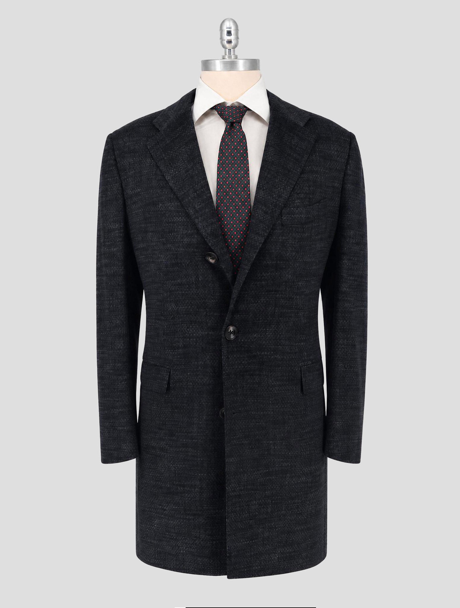 Kiton Dark Gray Cashmere Overcoat
