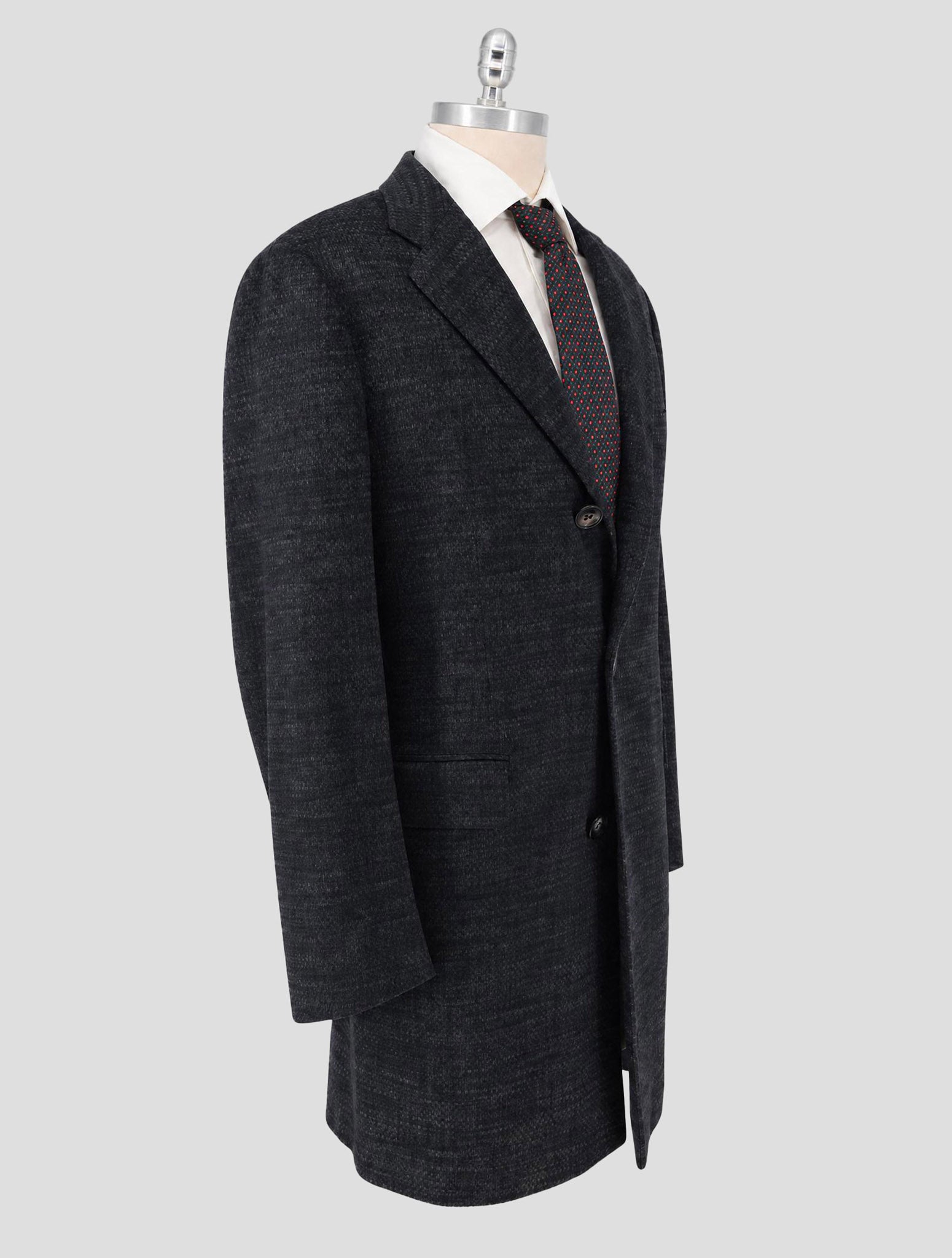 Kiton Dark Gray Cashmere Overcoat