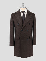 Kiton Brown Cashmere Overcoat Double Breasted