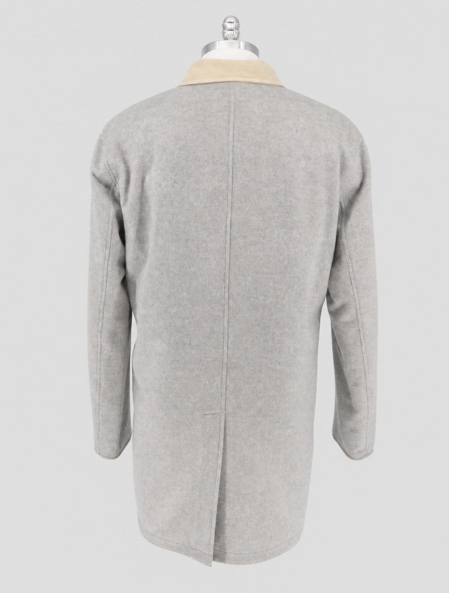 Kiton Gray Beige Cashmere Overcoat