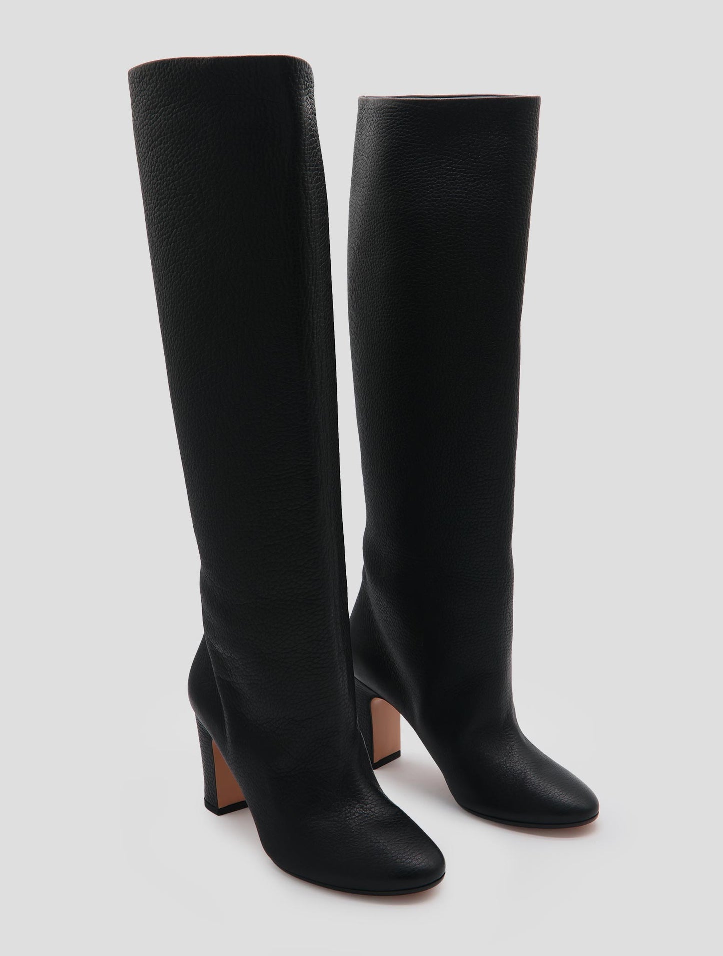 Kiton Brown Leather Deer Long Boots Women