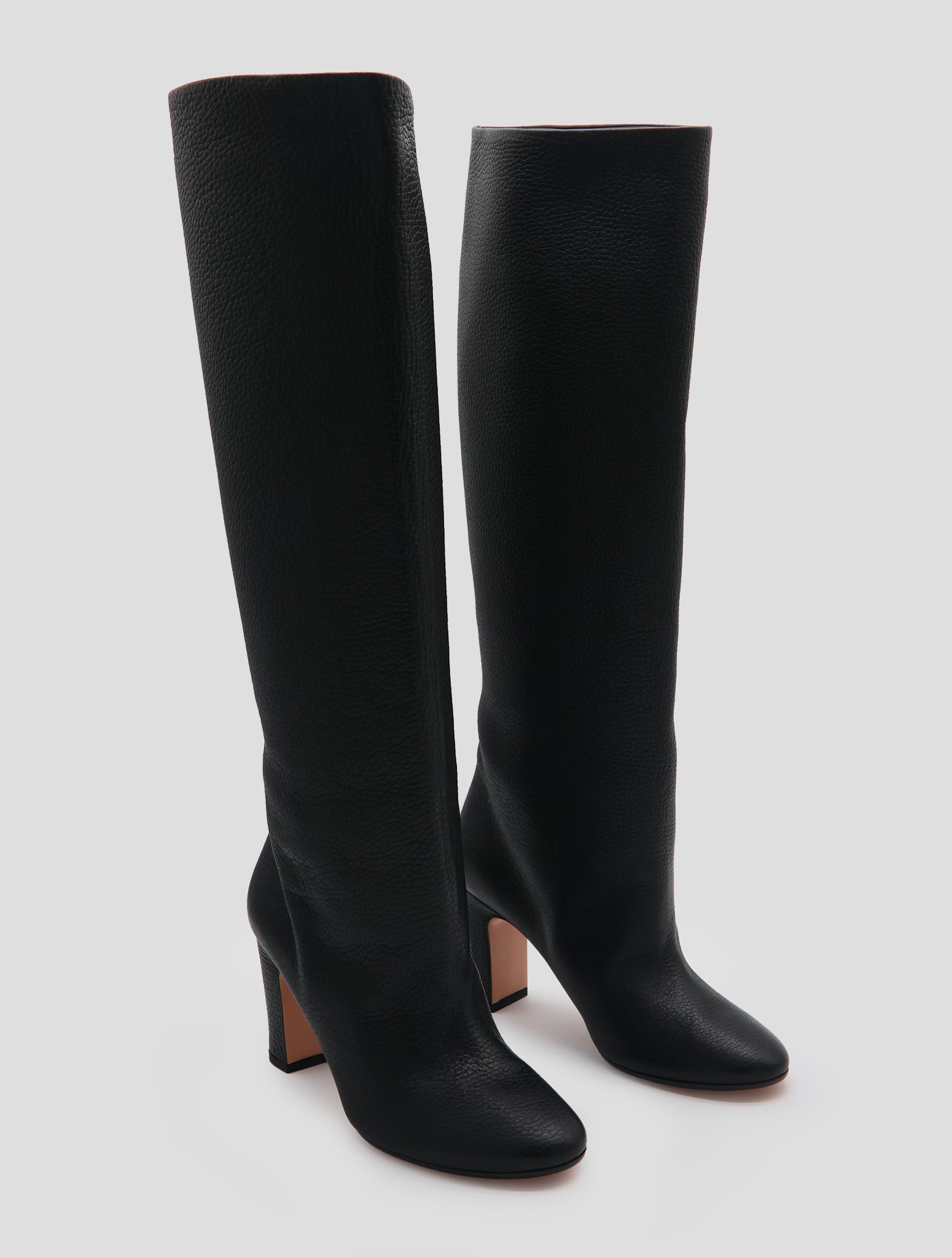 Kiton Brown Leather Deer Long Boots Women