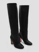 Kiton Brown Leather Deer Long Boots Women