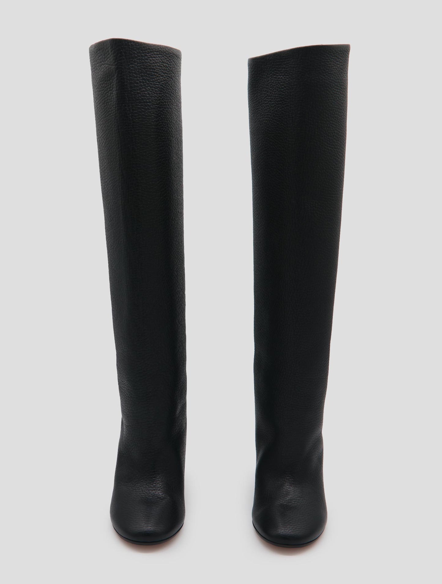 Kiton Brown Leather Deer Long Boots Women