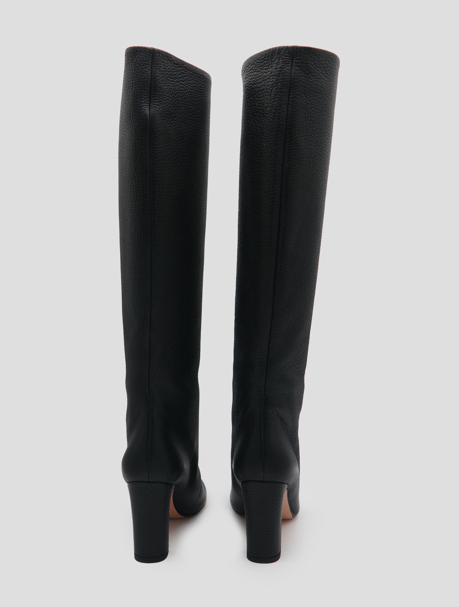 Kiton Brown Leather Deer Long Boots Women