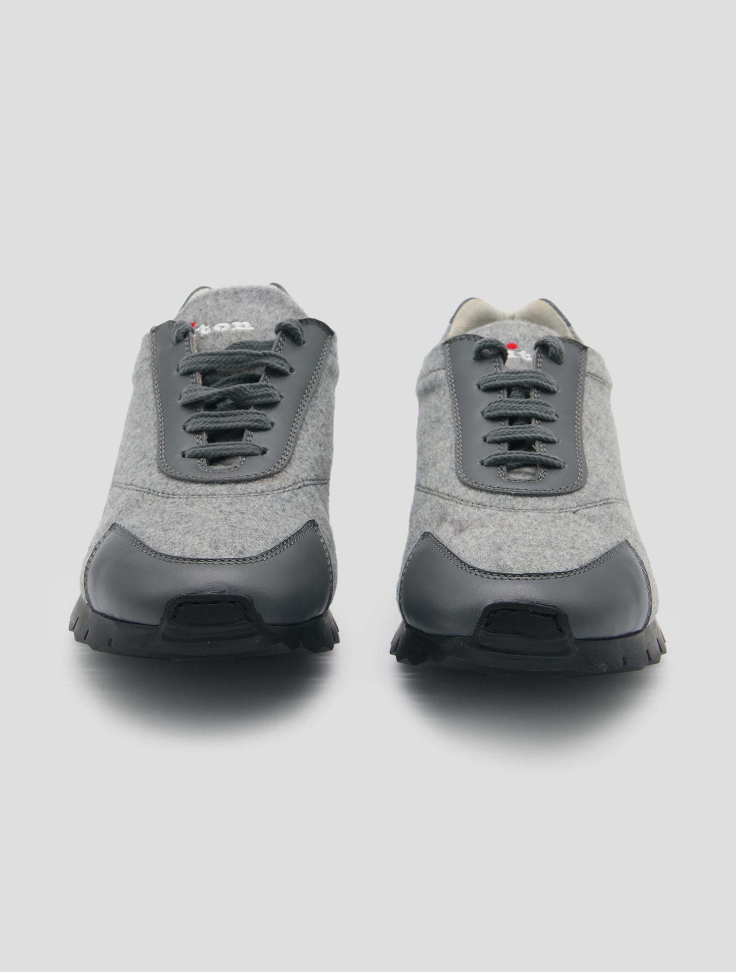 Kiton Gray Wool Sneakers Women