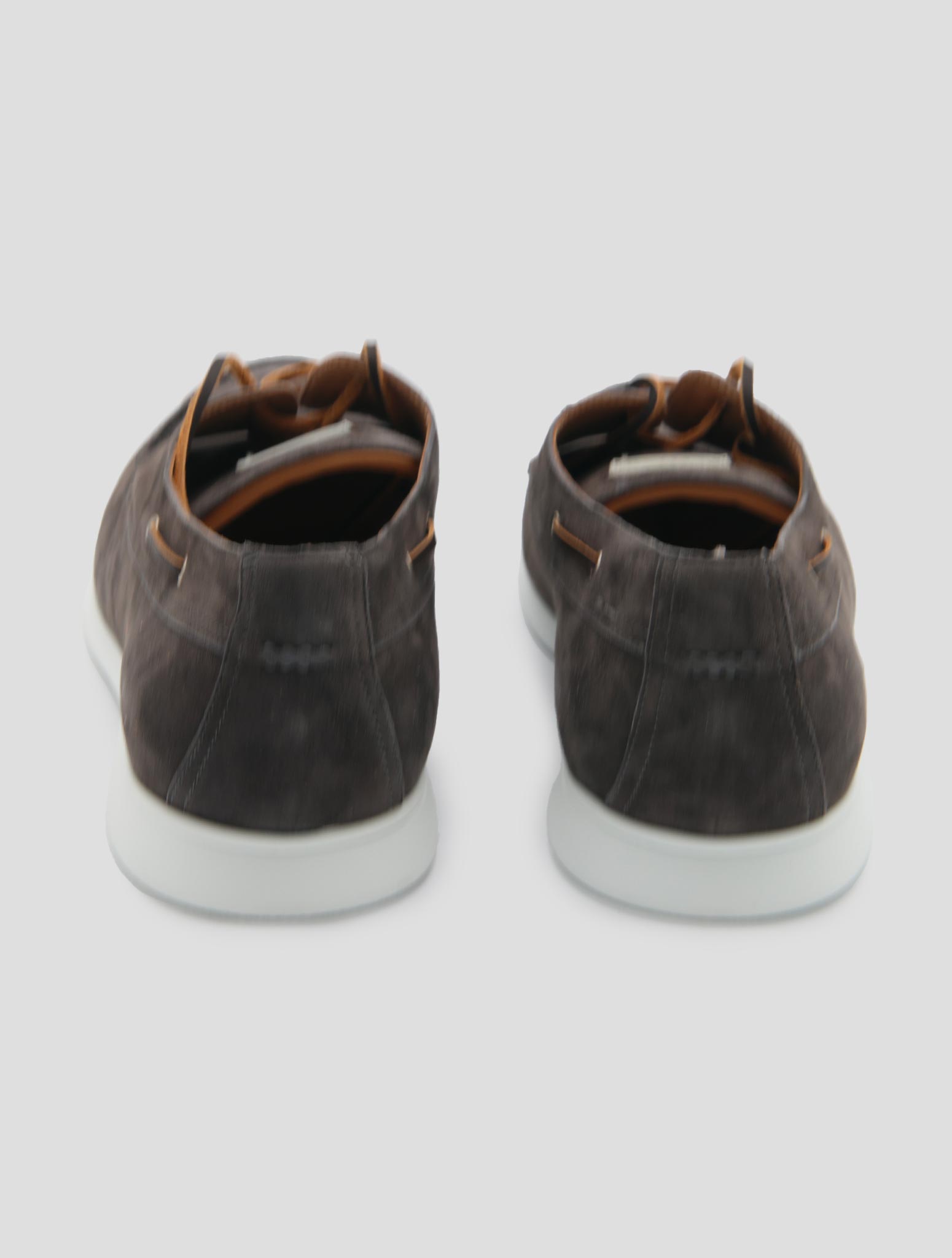 Kiton Gray Leather Suede Shoes