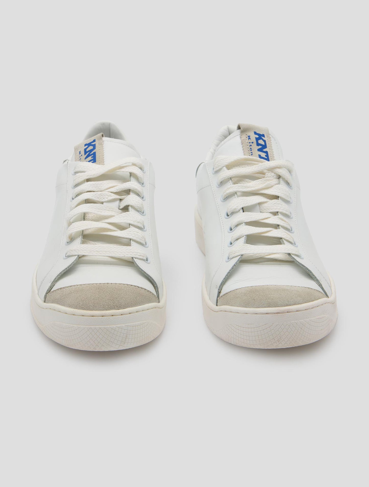 Kiton Knt White Leather Sneakers