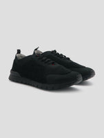 Kiton Black Wool Sneakers