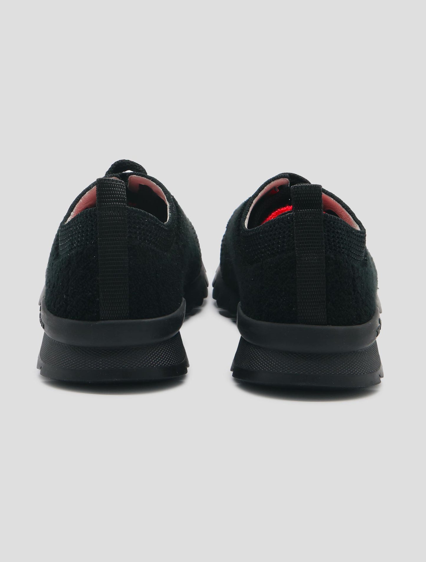 Kiton Black Wool Sneakers