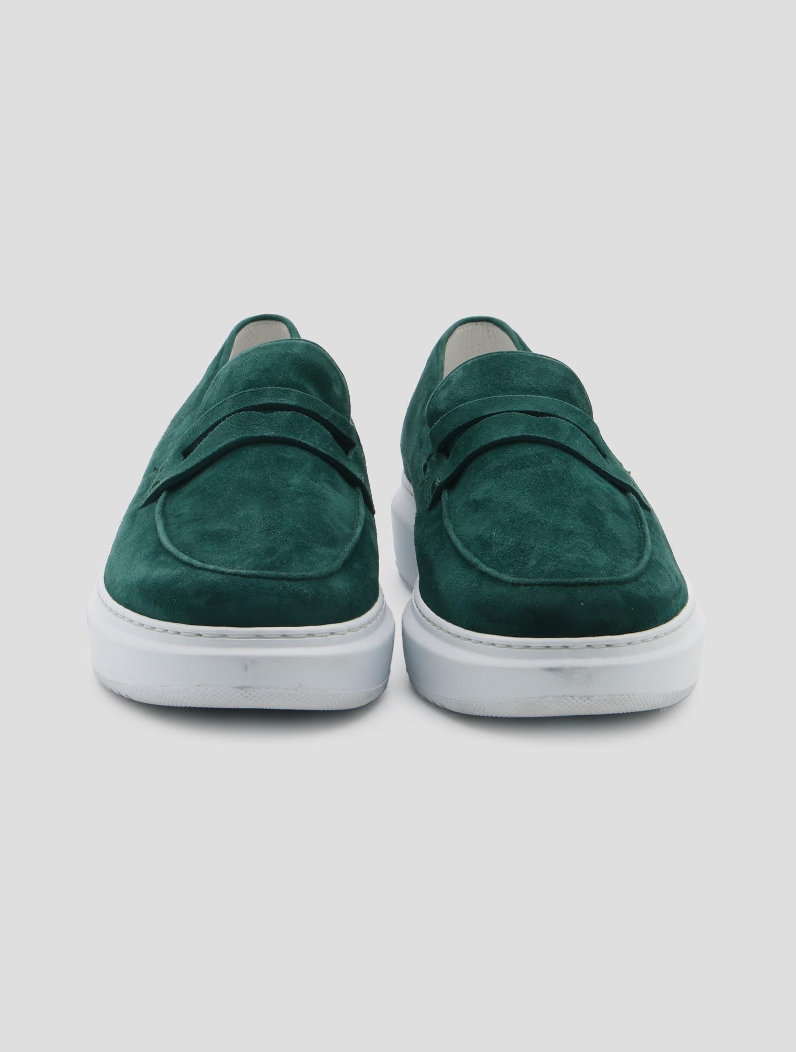 Kiton Green Leather Suede Dress Shoes