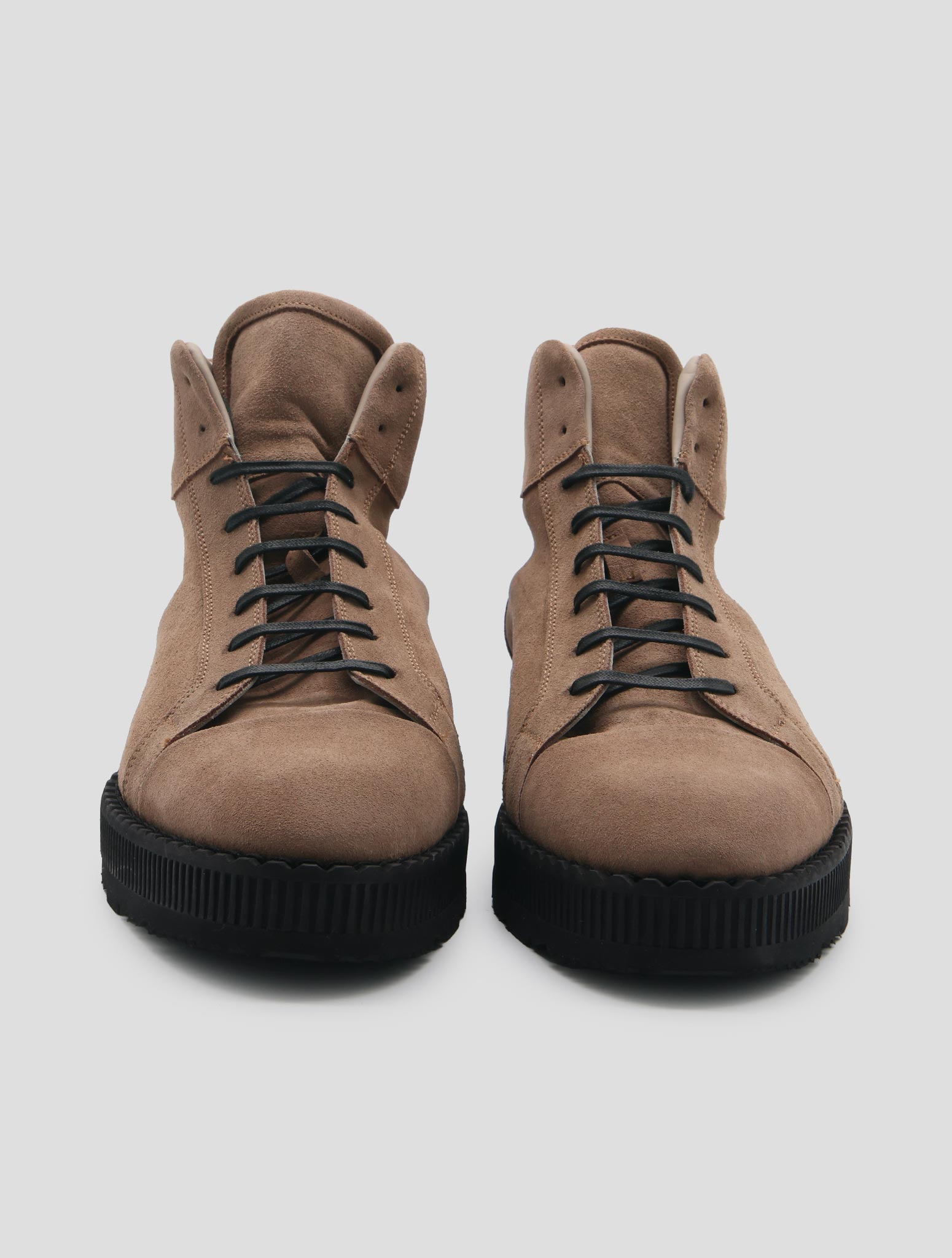 Kiton Beige Leather Suede Boots
