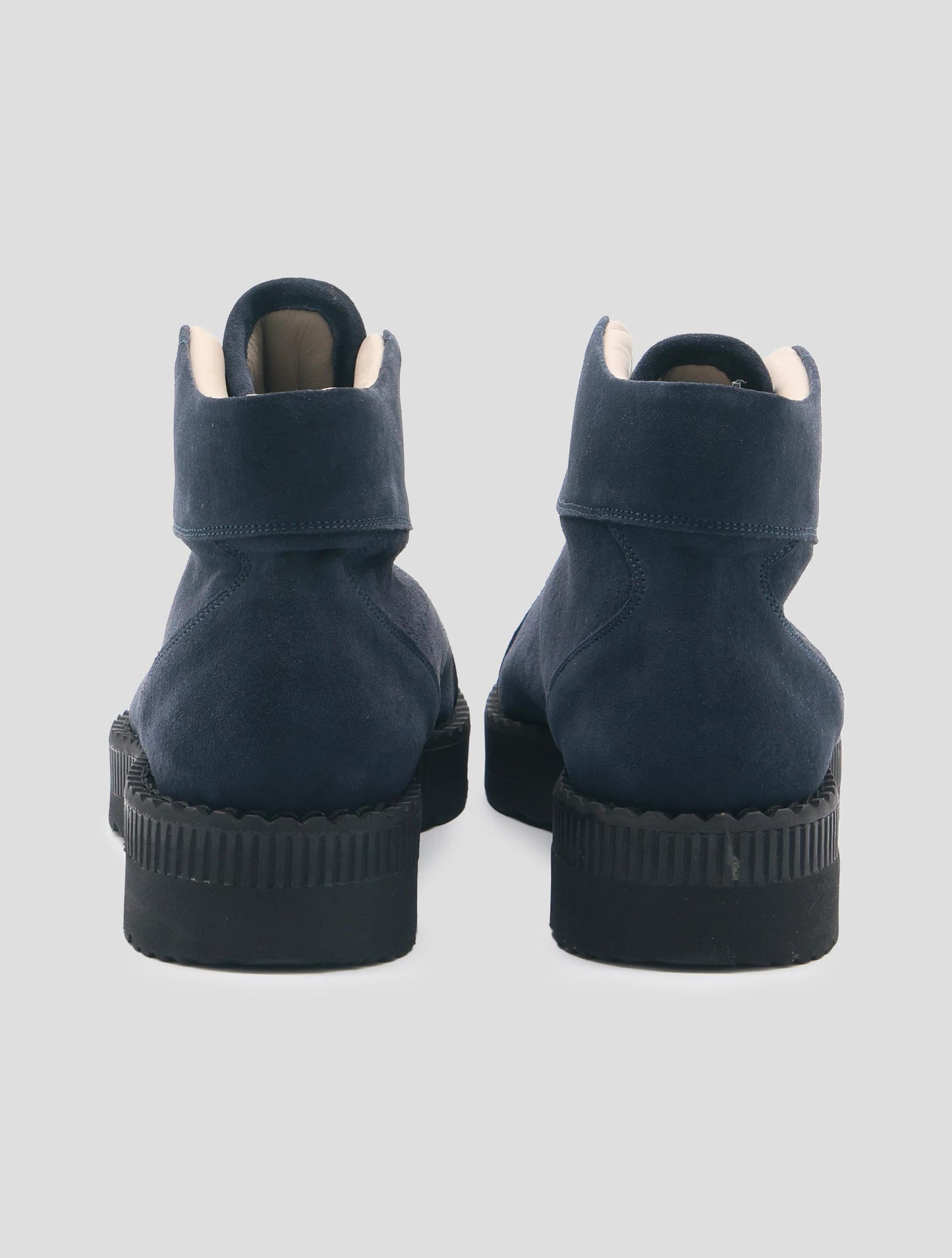 Kiton Blue Leather Suede Boots