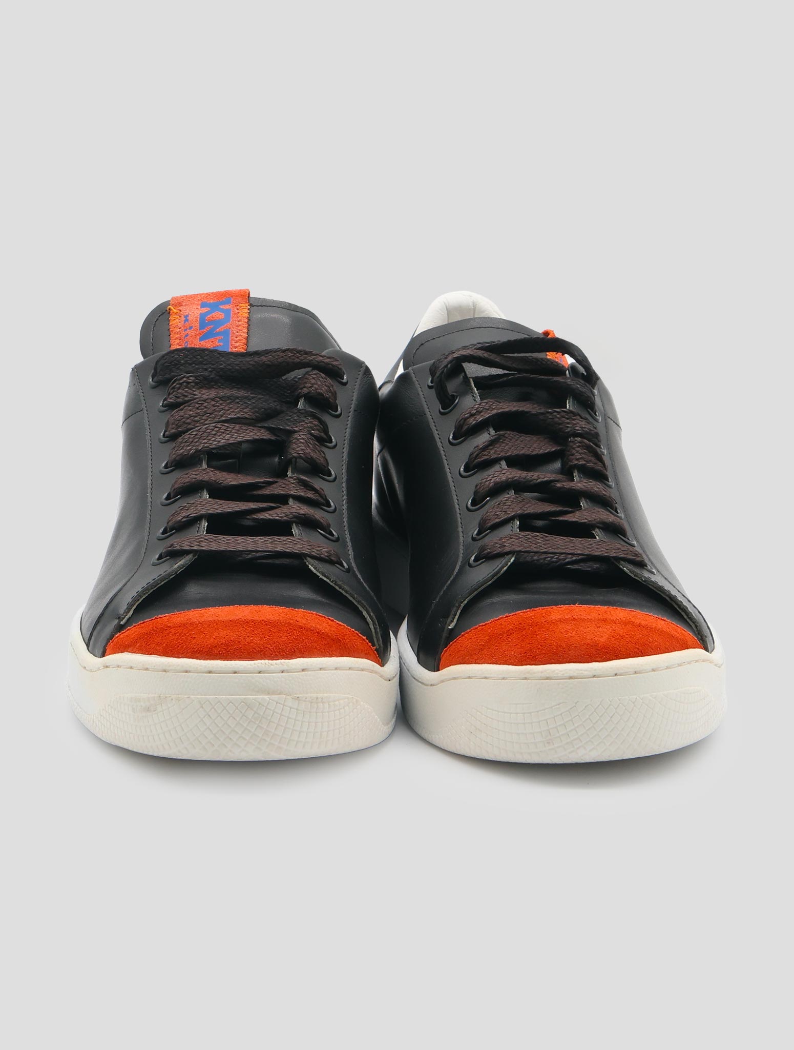 Kiton Knt Black Leather Sneakers