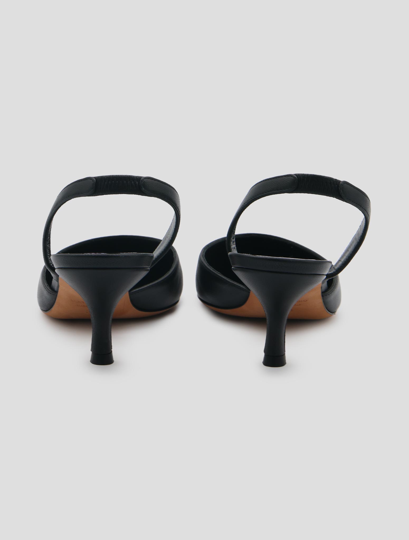 Kiton Black Leather Decollete Women