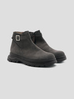 Kiton Gray Leather Suede Boots
