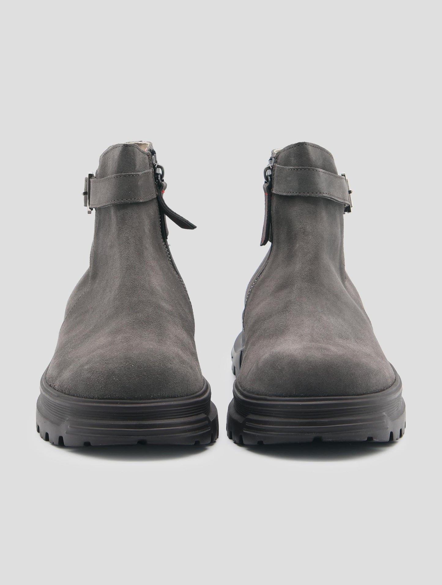 Kiton Gray Leather Suede Boots